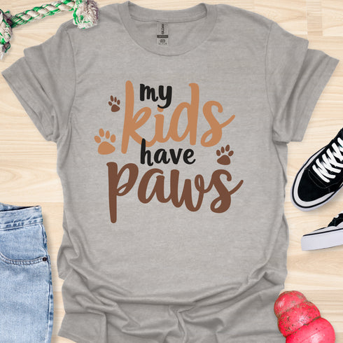 My kids have paws - V1 - Bold and Cool T-Shirt